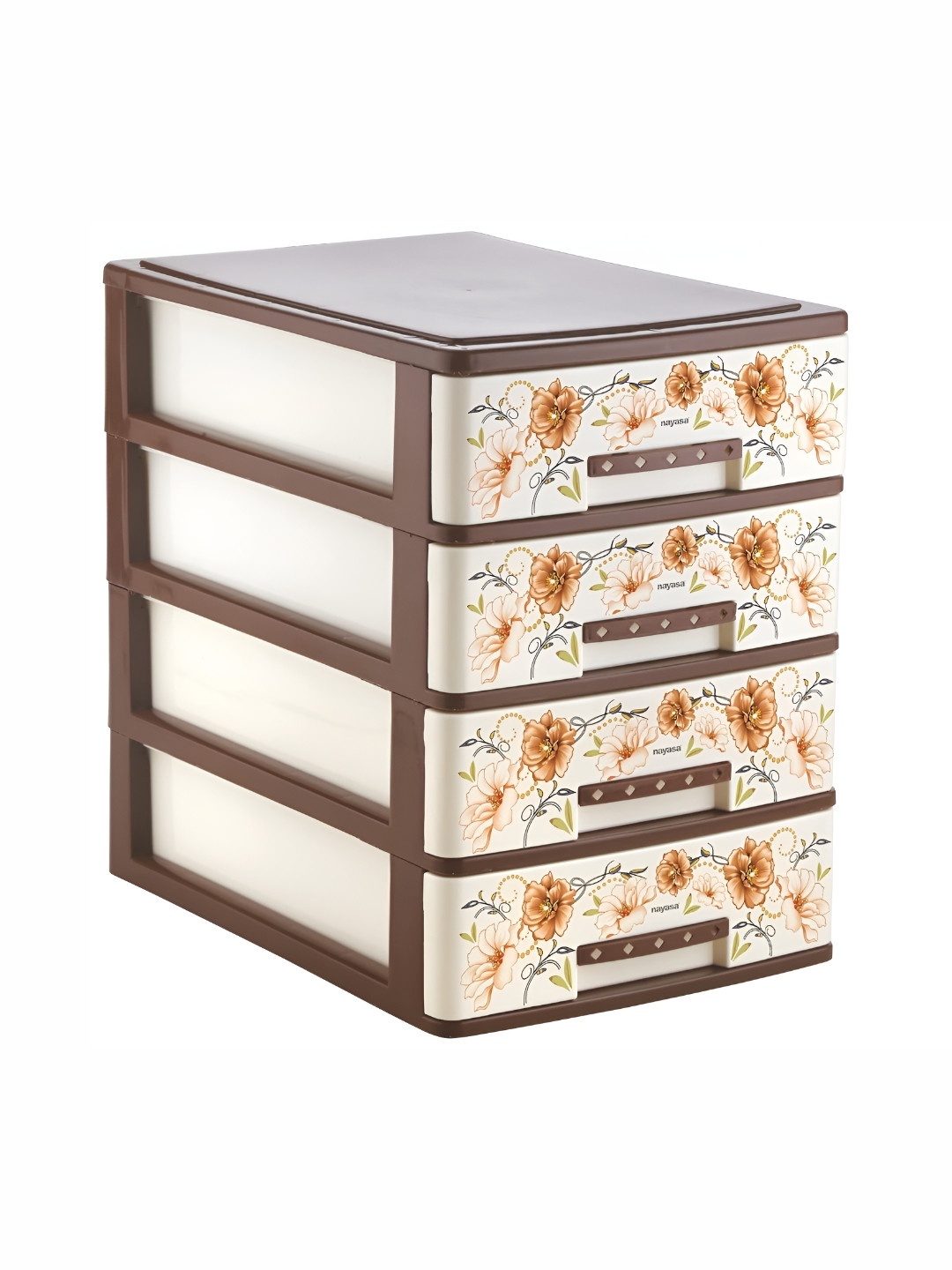 Nayasa Tuckins 14 Dlx Set of 4 Brown Drawer Multi-Compartment Storage Organizer