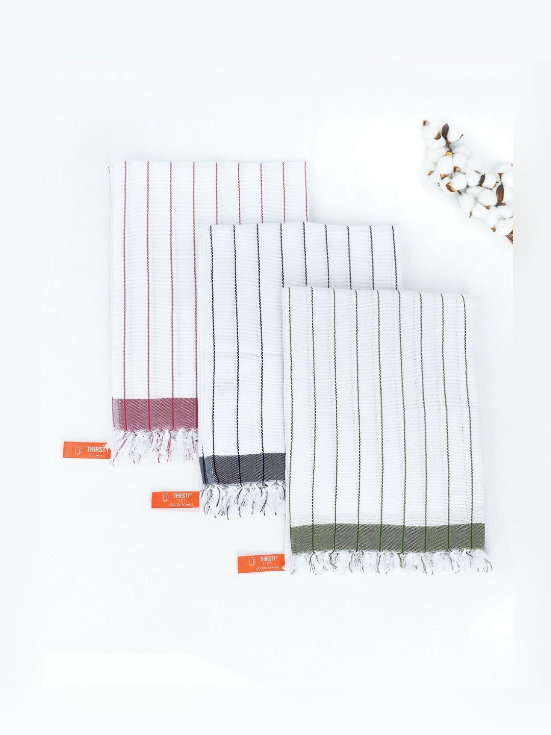 Thirsty Towel Assorted 3 Pieces Printed Pure Cotton 225 GSM Bath Towel