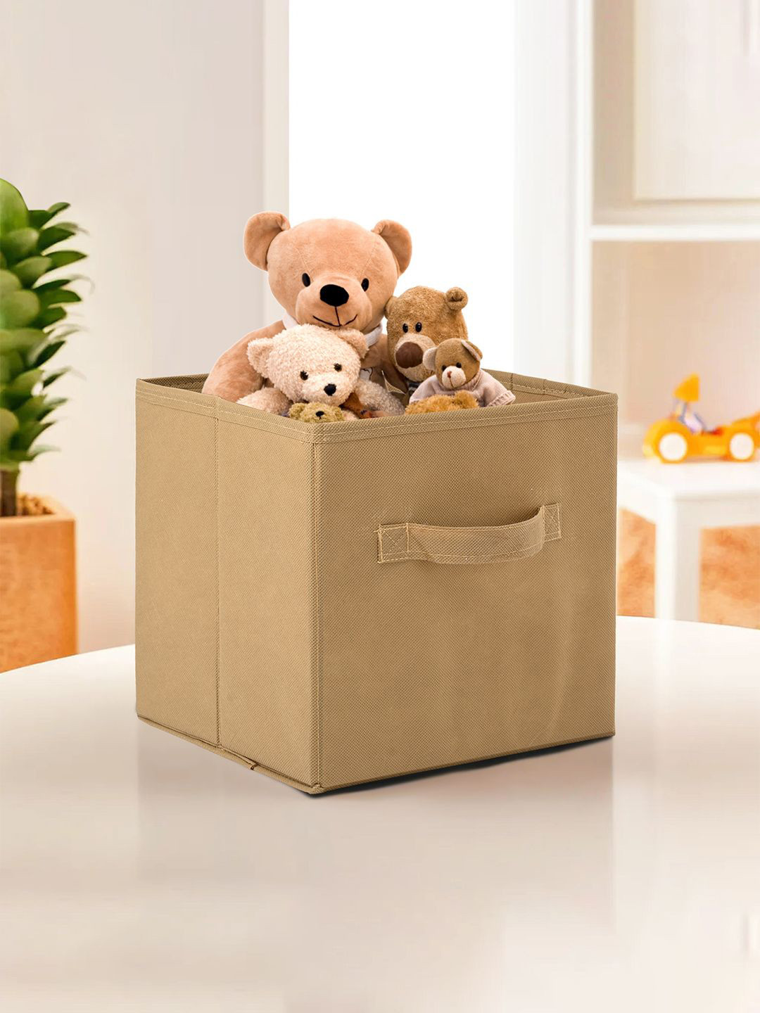 Kuber Industries Beige Foldable Drawer Organisers