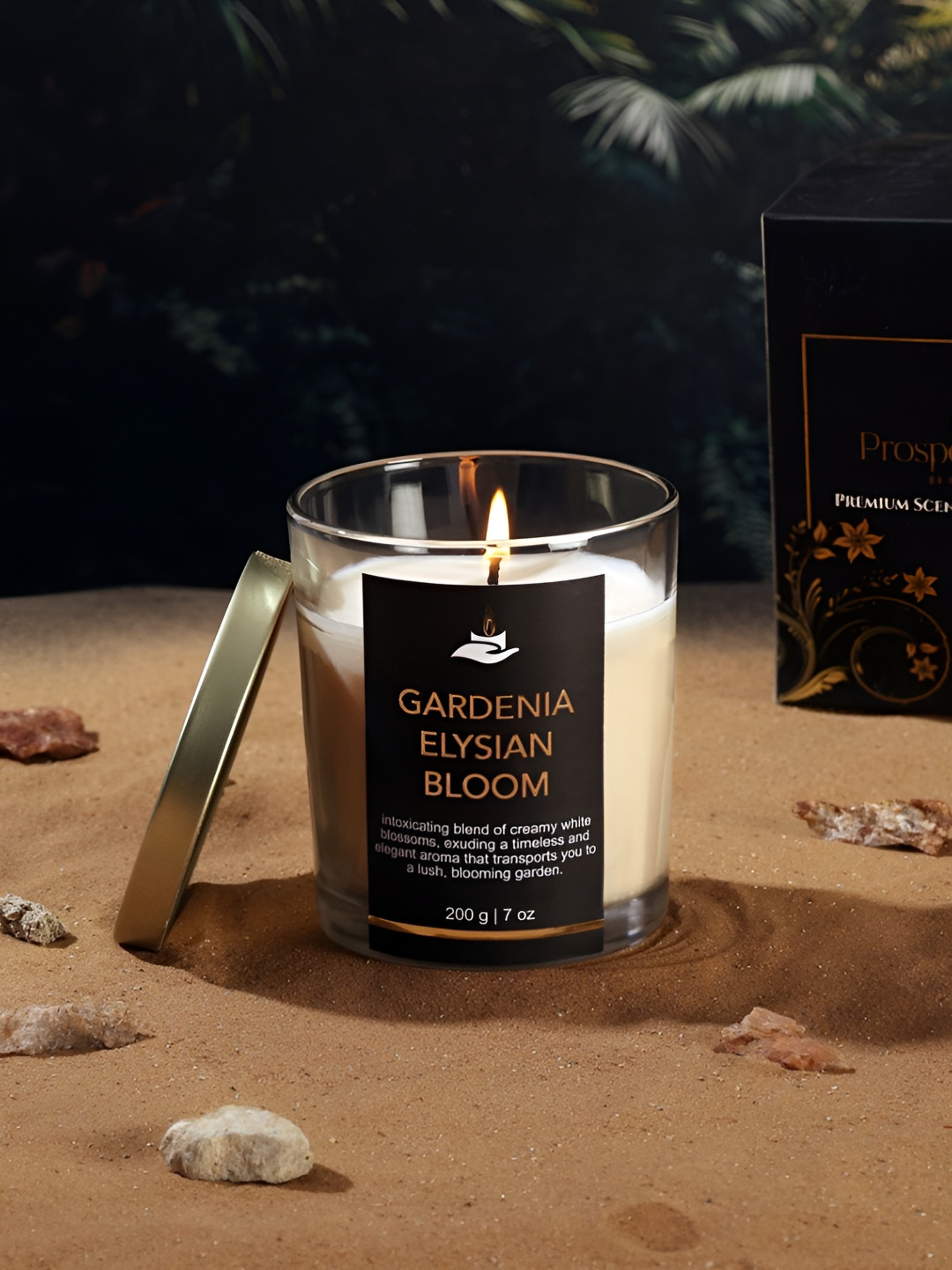 Parkash Candles Beige Gardenia Elysian Bloom Jar Candle