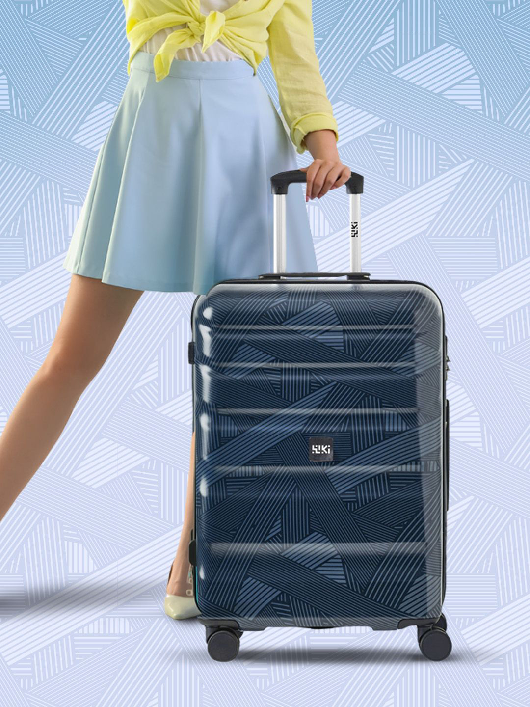 Wildcraft Streak_Trolley Printed Hard-Sided Medium Trolley Suitcase