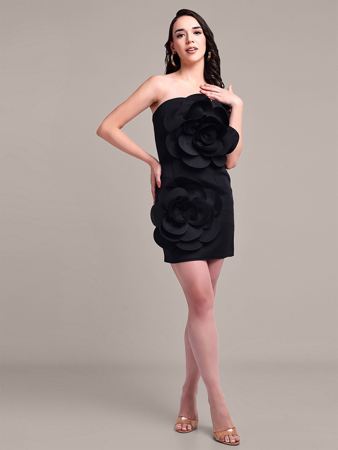 iki chic Applique Scuba Sheath Mini Dress