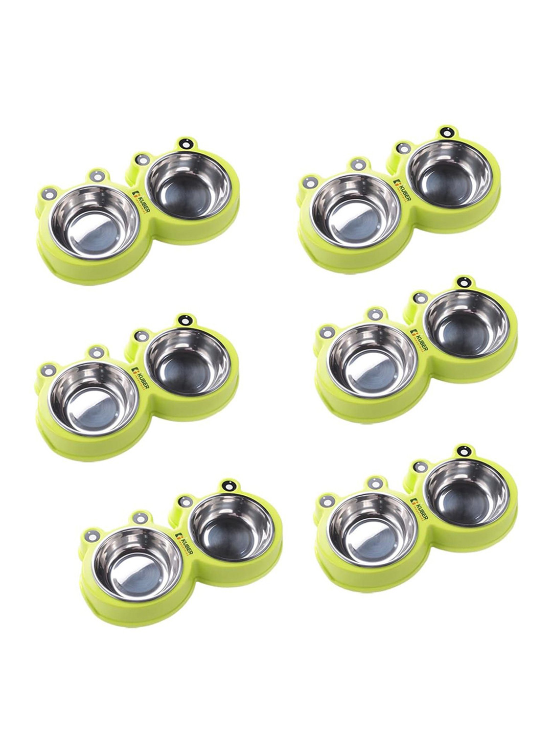 Kuber Industries Set Of 6 Stainless Steel Dog Food Bowl