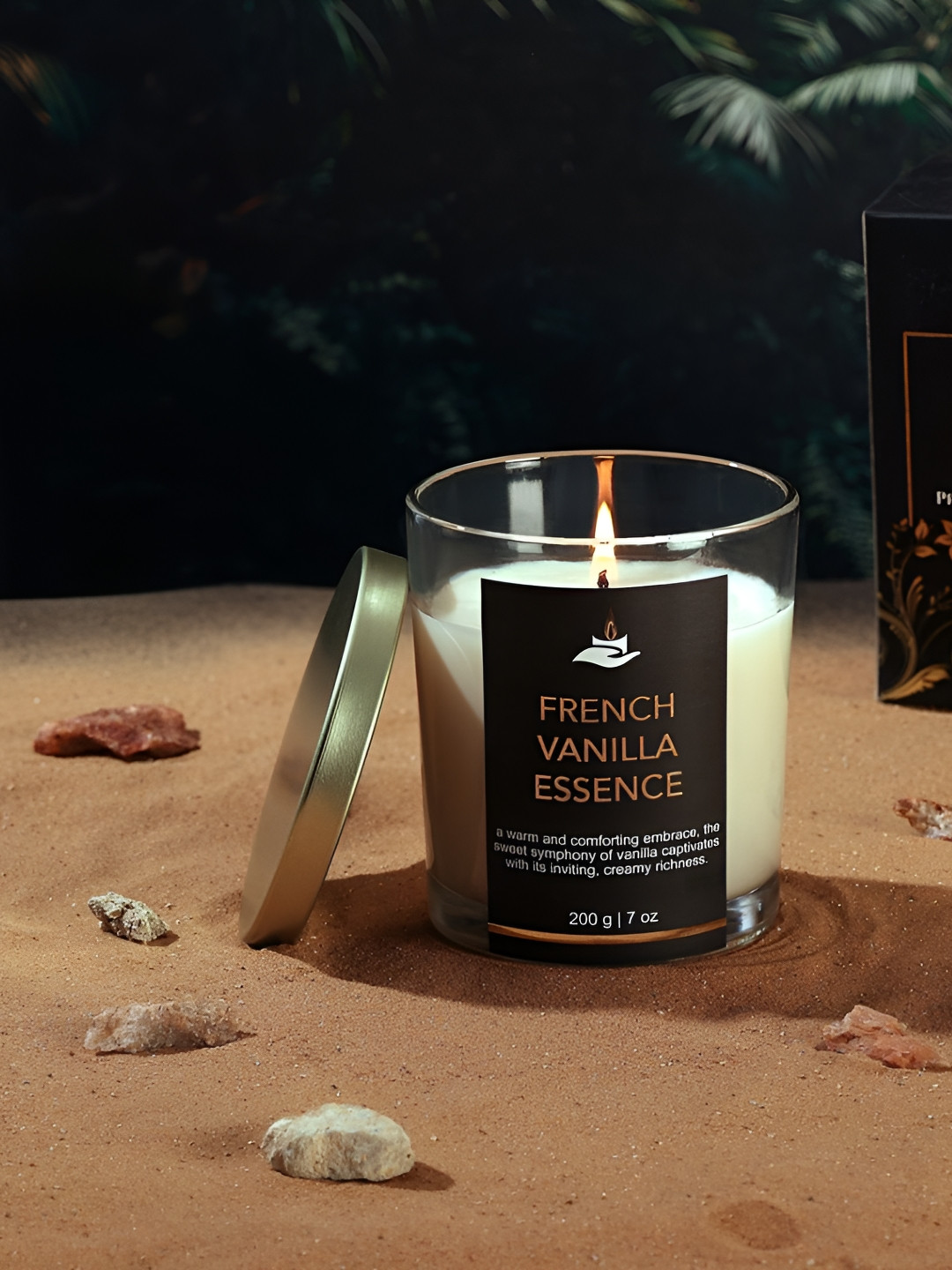 Parkash Candles White & Gold-Toned French Vanilla Essence Jar Candle