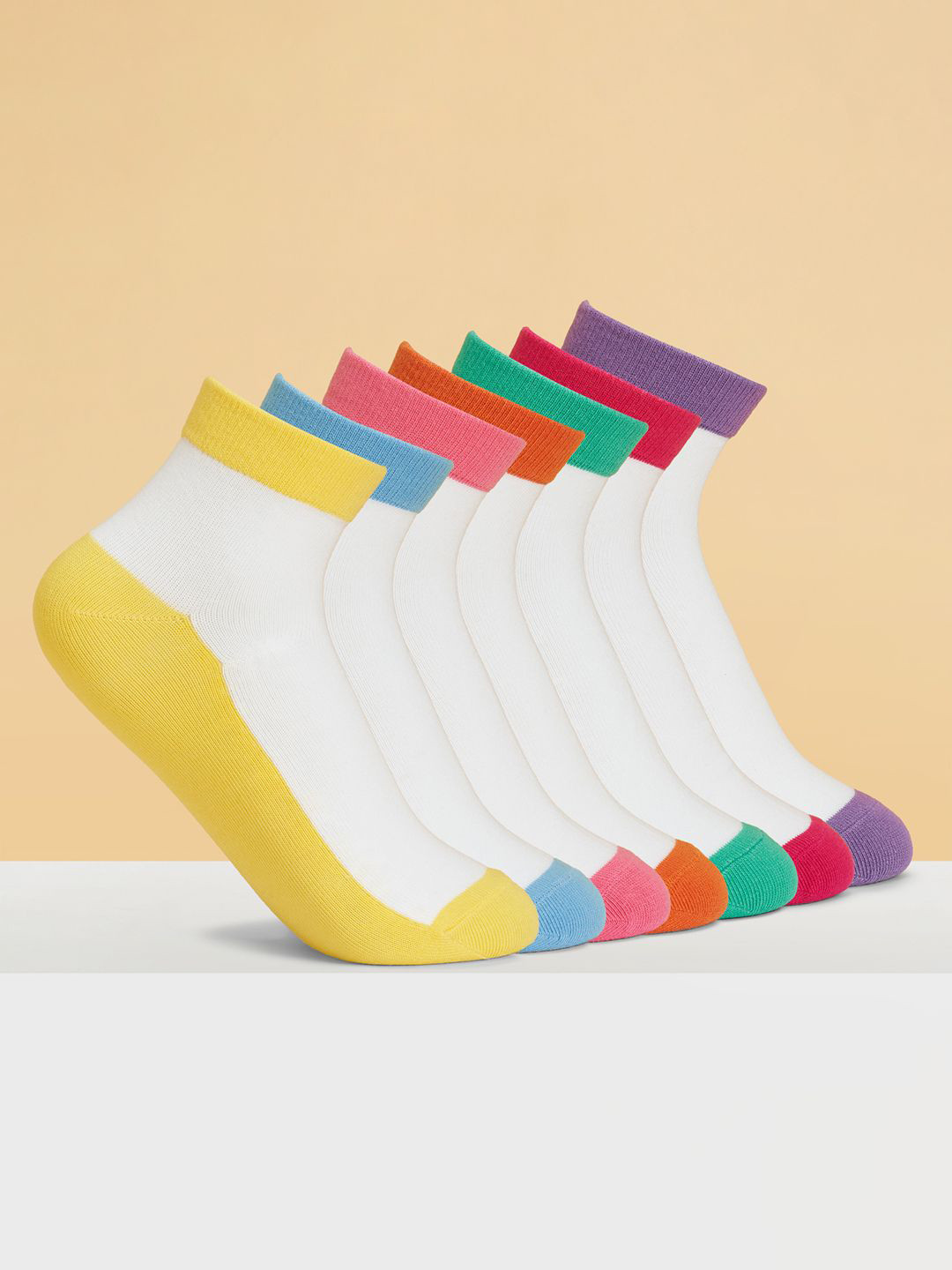 Pantaloons Junior Pack Of 7 Patterned Ankle-Length Socks