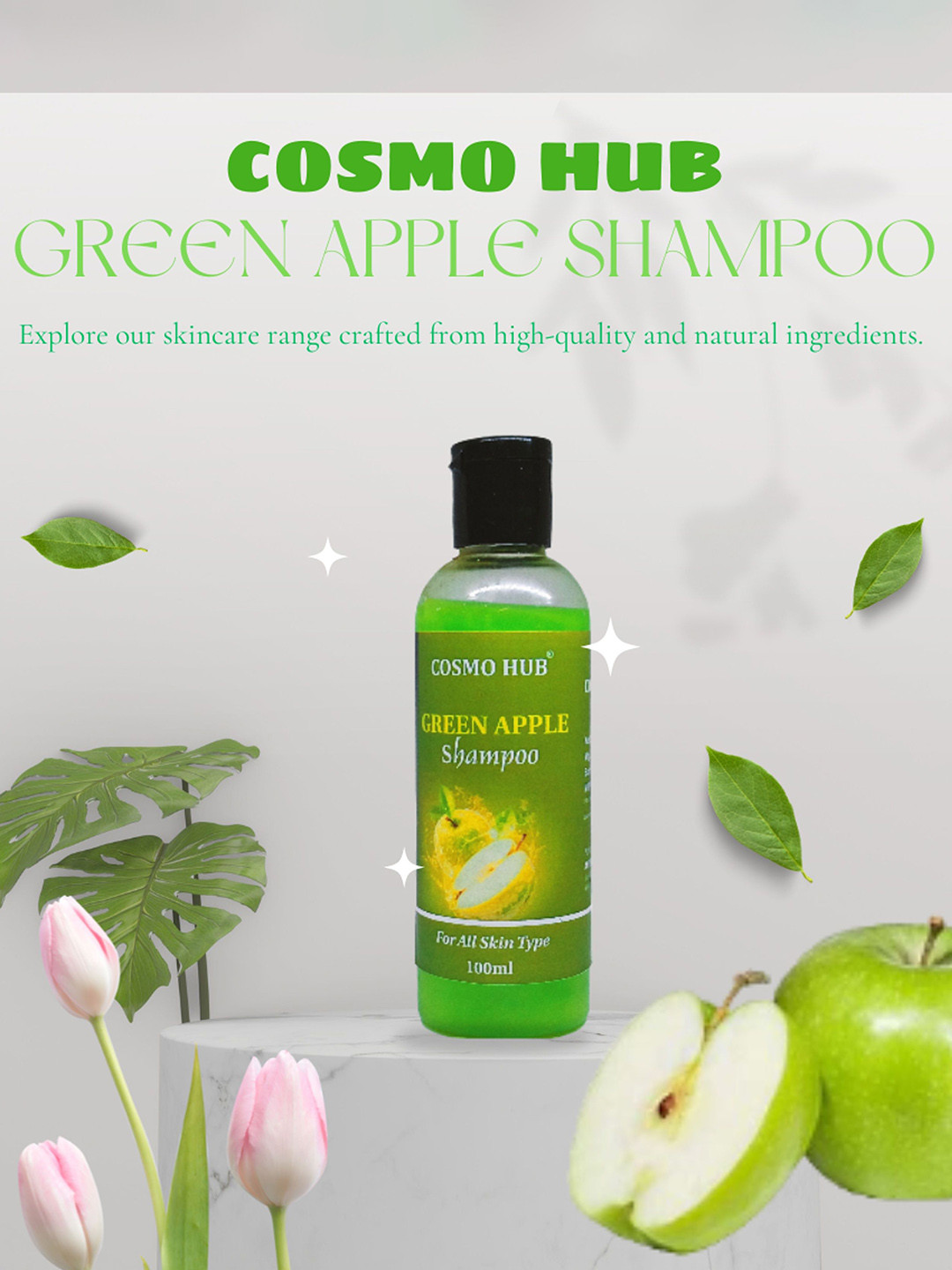 COSMO HUB Green Apple Shampoo- 100ml