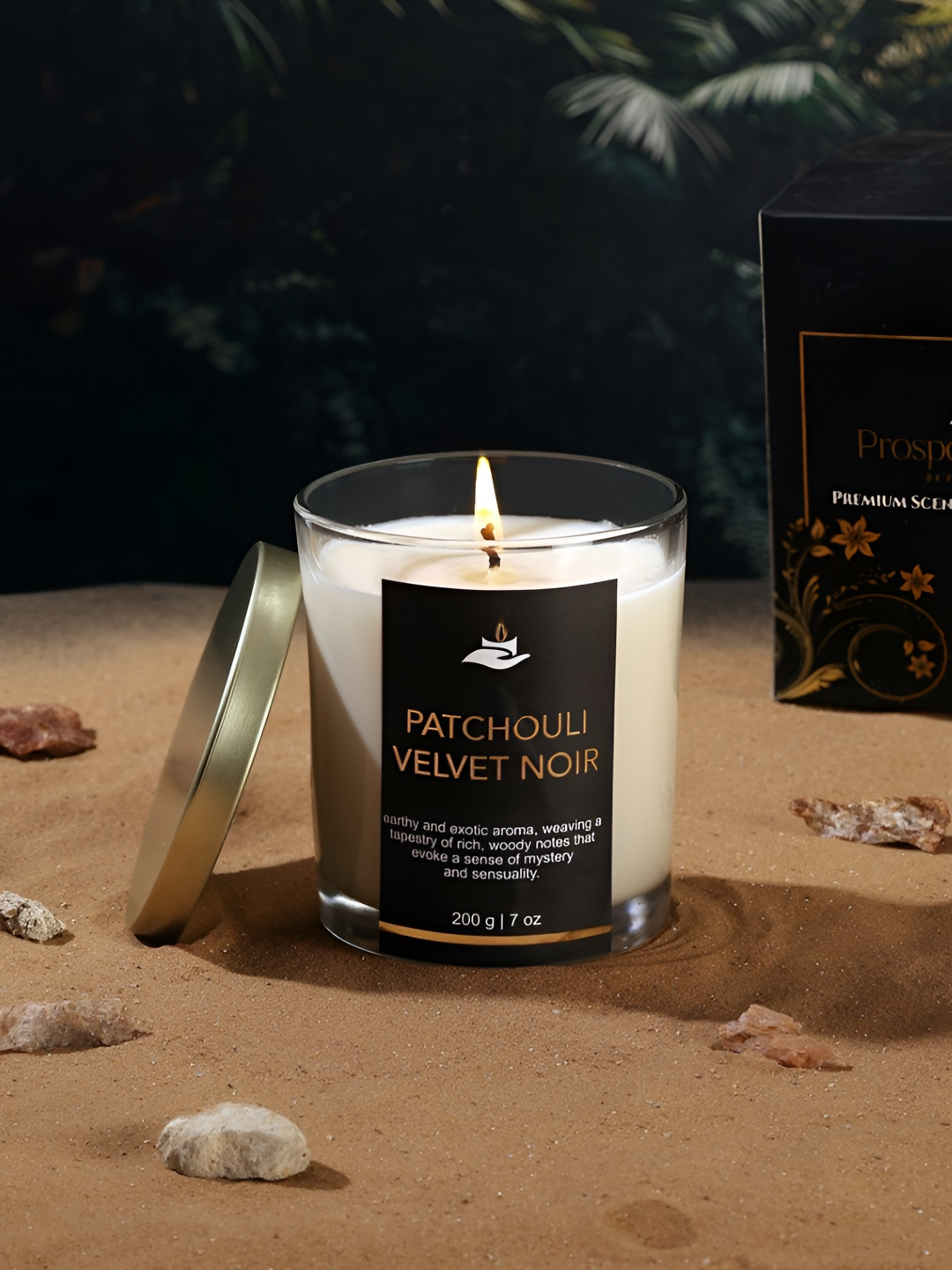 Parkash Candles White Patchouli Velvet Noir Jar Candle