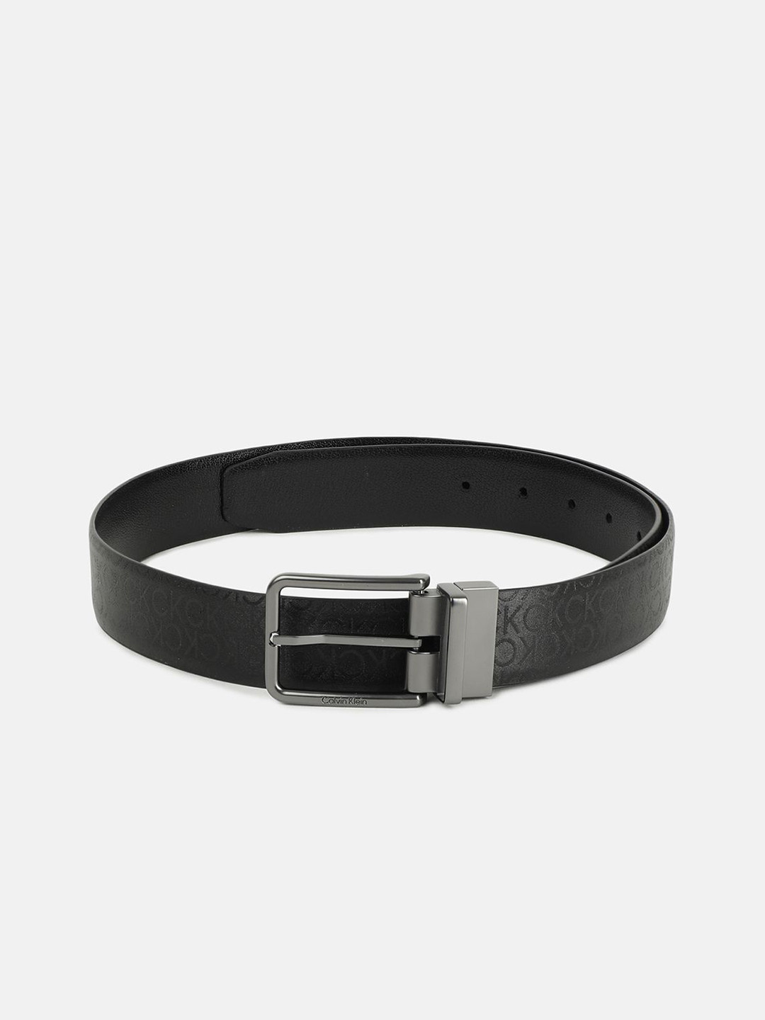 Calvin Klein Men Textured Leather Tang Casual Belt