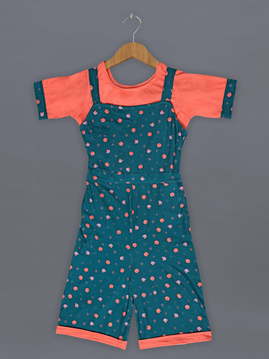 BAESD Girls Printed Basic Jumpsuit With T-Shirts