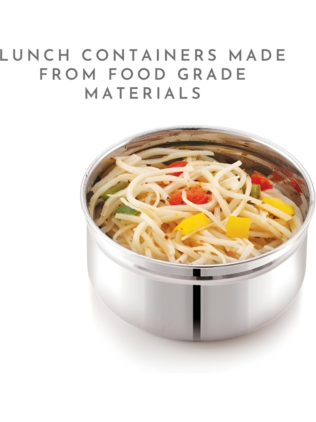 MAGNUS Feast 3 Stainless Steel Leak Resistant 3PCs Lunch Box With Spoon and Fork