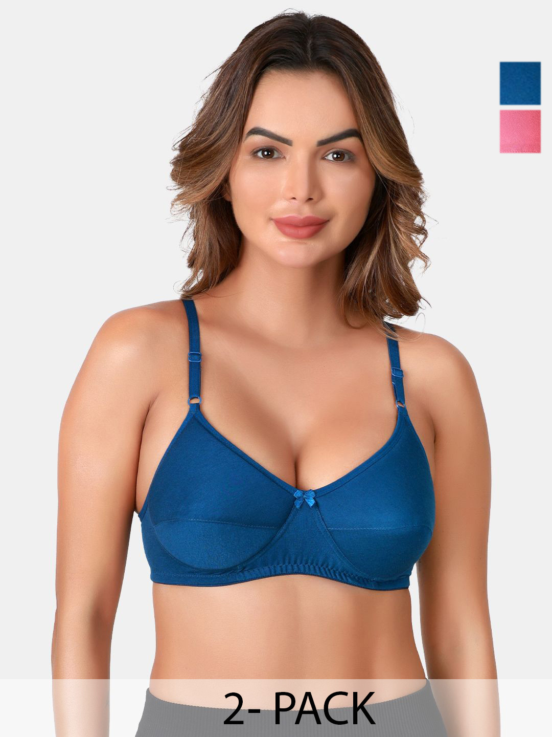 SKDREAMS Pack Of 2 Medium Coverage Cut and Sew Heavily Padded Bra