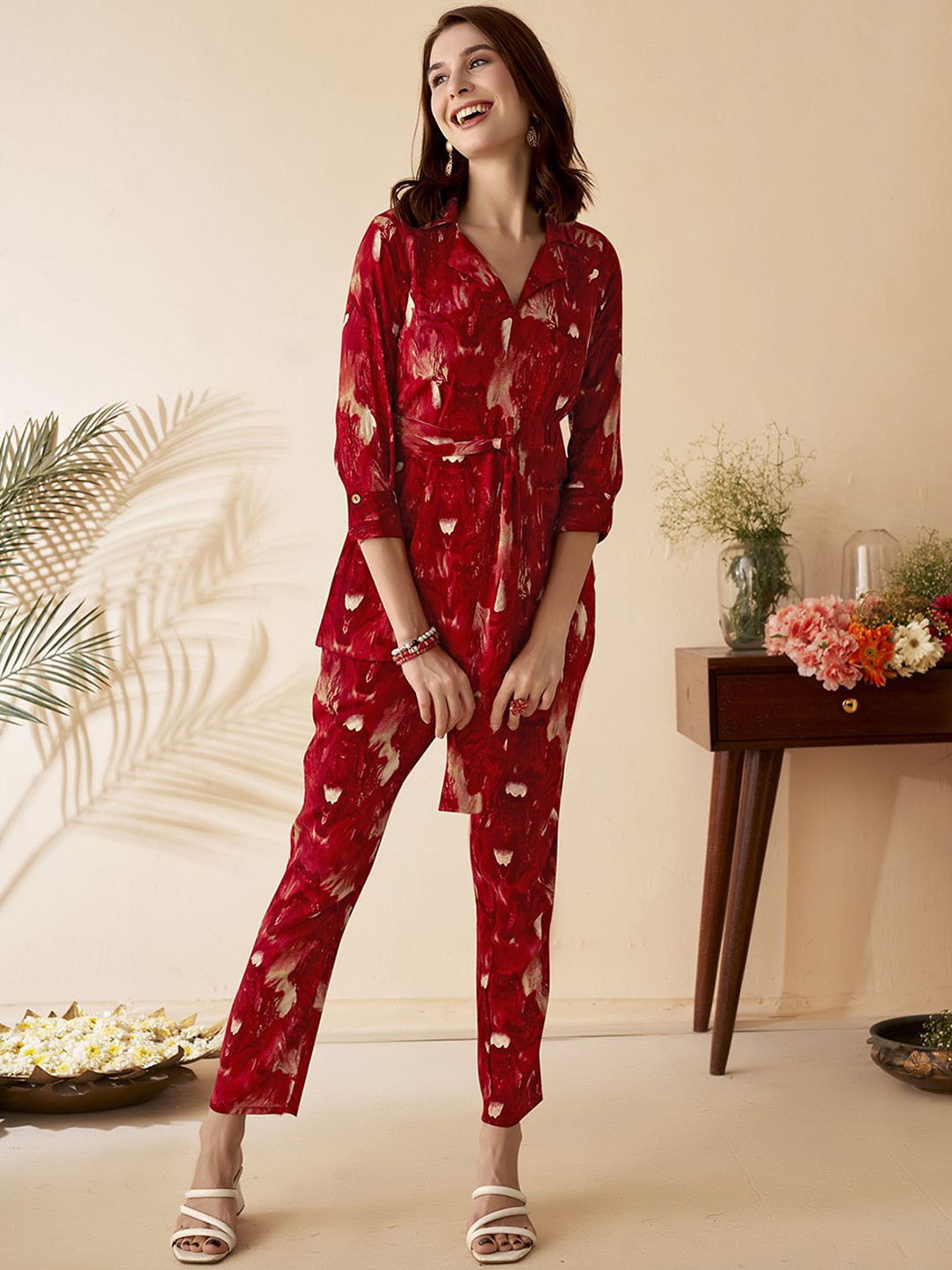 Anouk Printed Top With Trousers