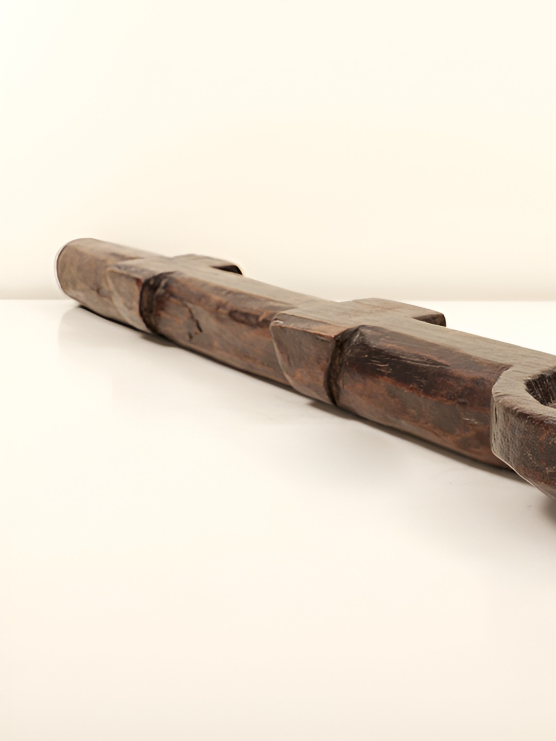 Exotic India Horse Cart Brown Wood Natural Living Room Hand Made Small Showpiece - 4.6 Inches