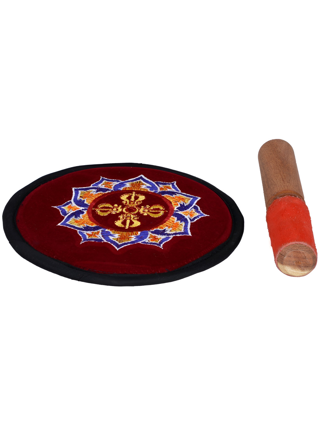 Exotic India Tibetan Buddhist Singing Bowl Bronze Brass Metallic Living Room Set of 3 Small Showpieces - 3 Inches