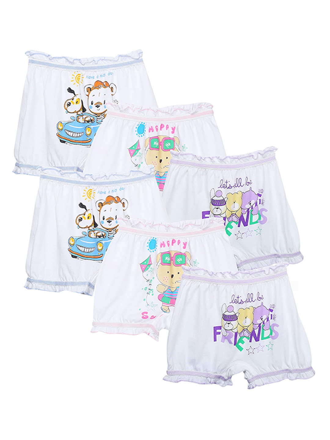 Dowin Pack Of 6 Printed Assorted Cotton Mid-Rise Briefs DOWIN_015_6G_JOKER_BLOOMER_60