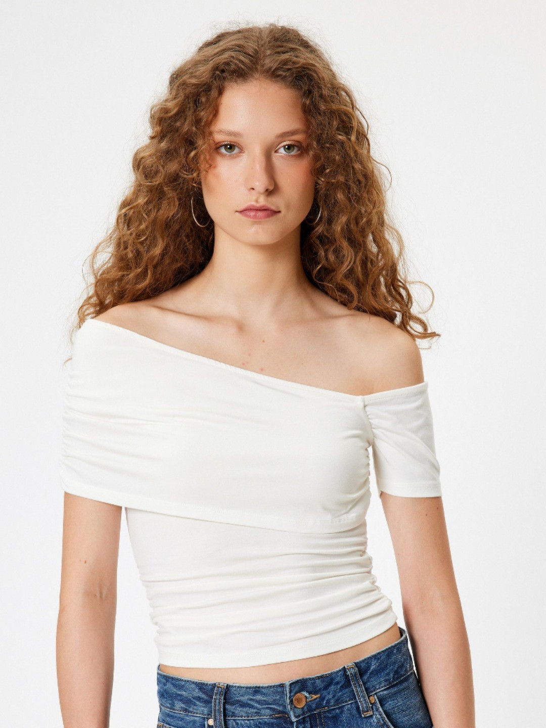 Koton Off Shoulder Short Sleeves Top