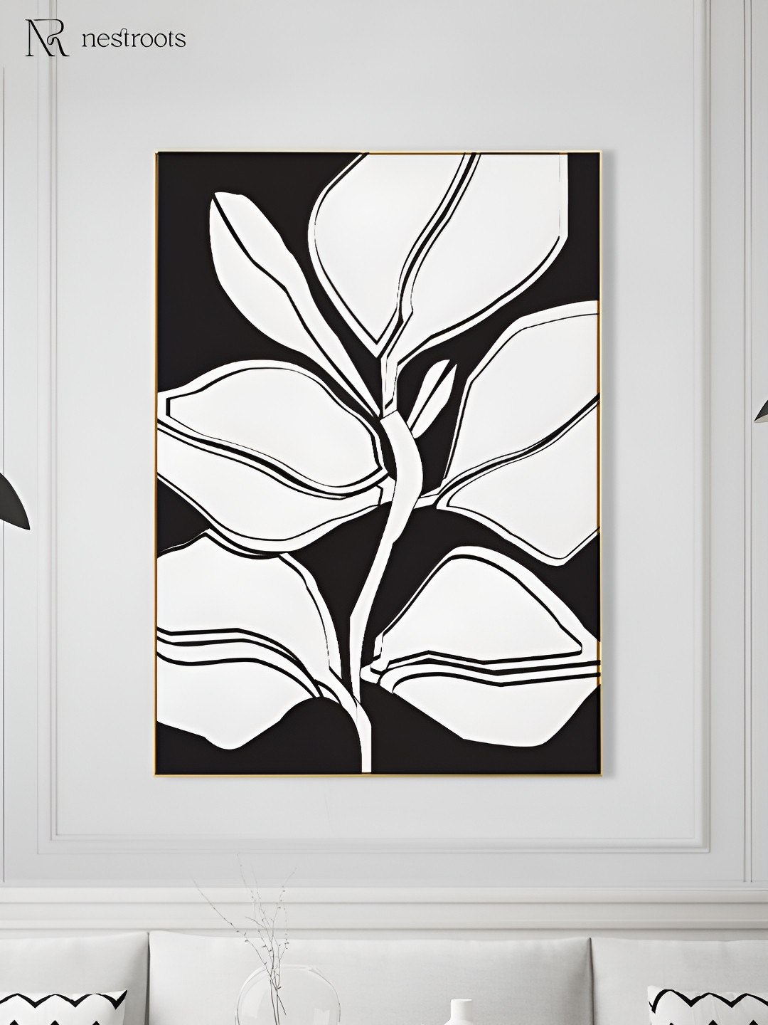 nestroots White & Black Veins Of The Earth Painting Wall Art