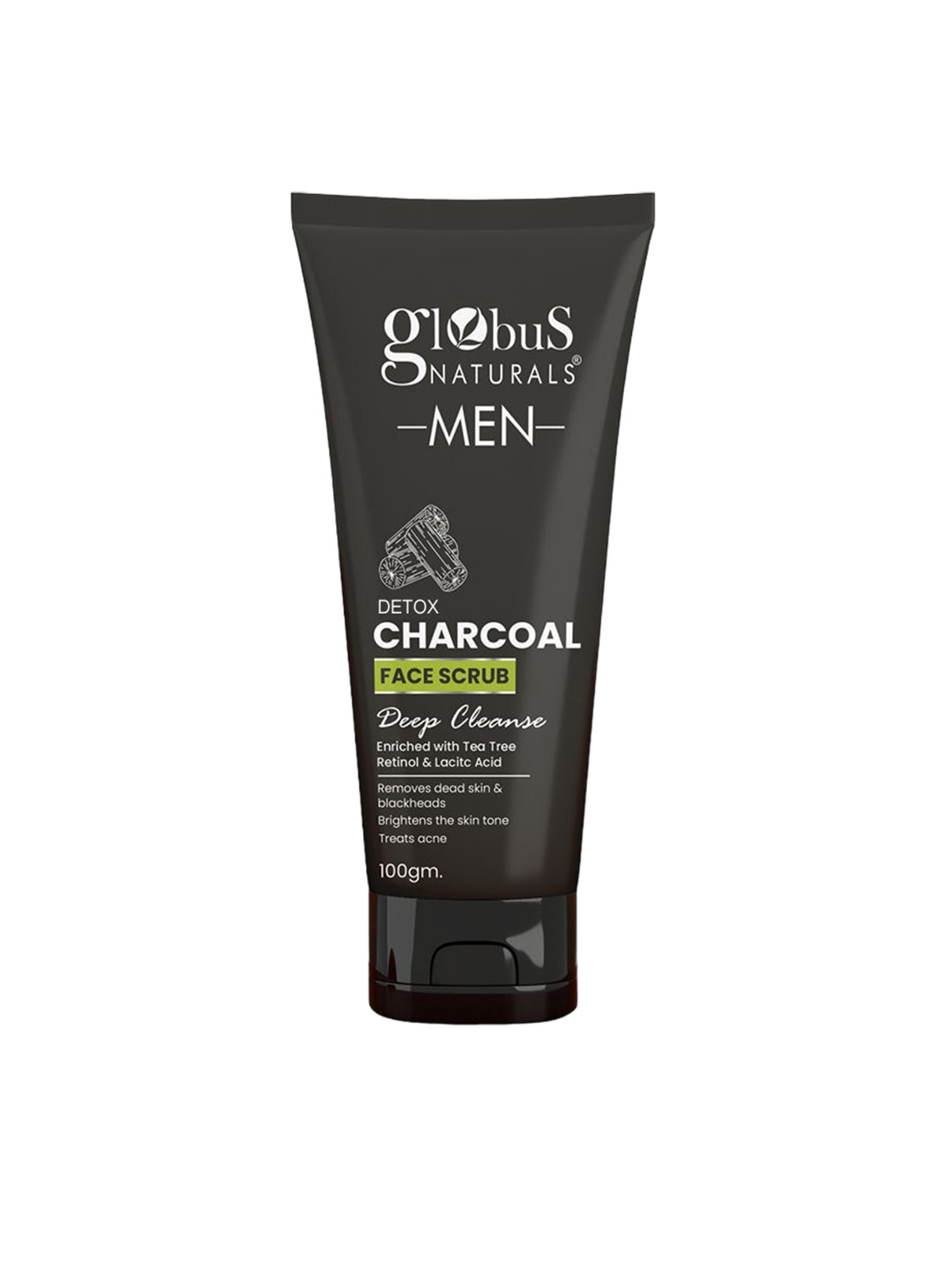 Globus naturals Detox Charcoal Face Scrub Enriched With Tea Tree & Retinol 100g