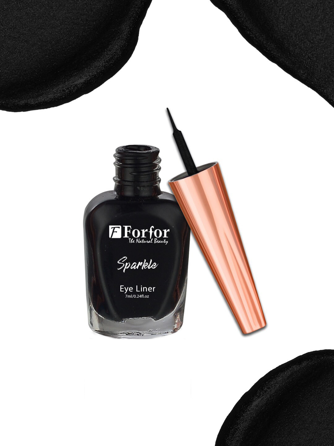 FORFOR Sparkle & Glitter Smudge Proof Liquid Eyeliner - 7ml - Black 01