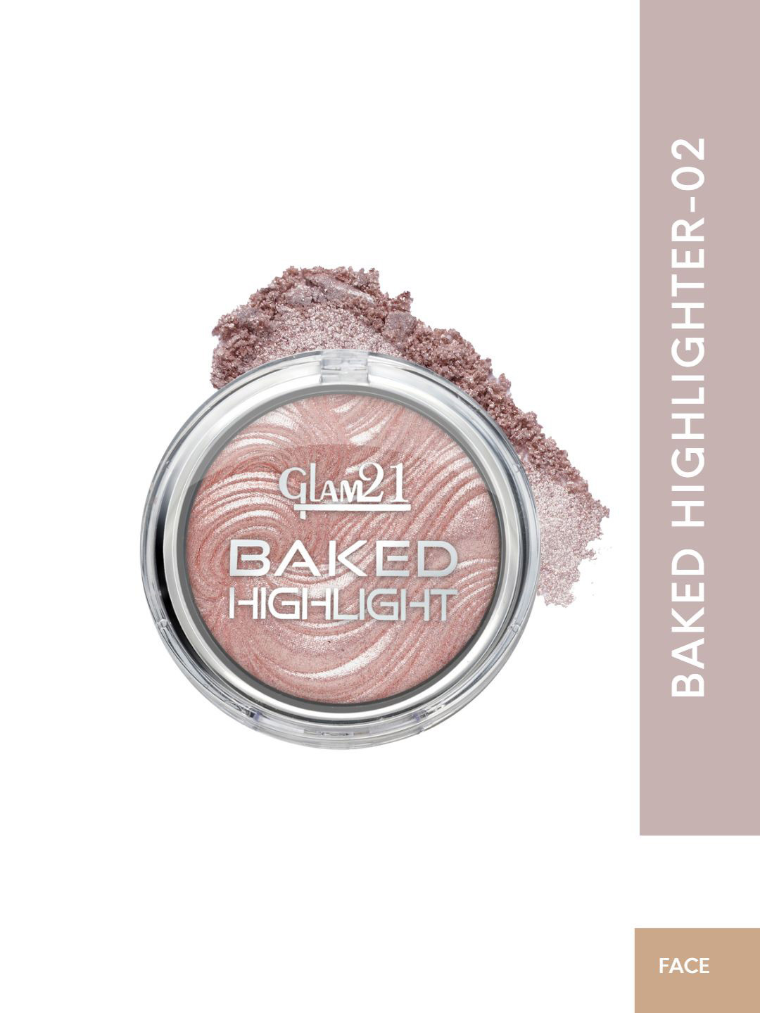 GLAM21 Silky Pigments Metallic Finish Shimmer Baked Highlighter 10g - Shade 02
