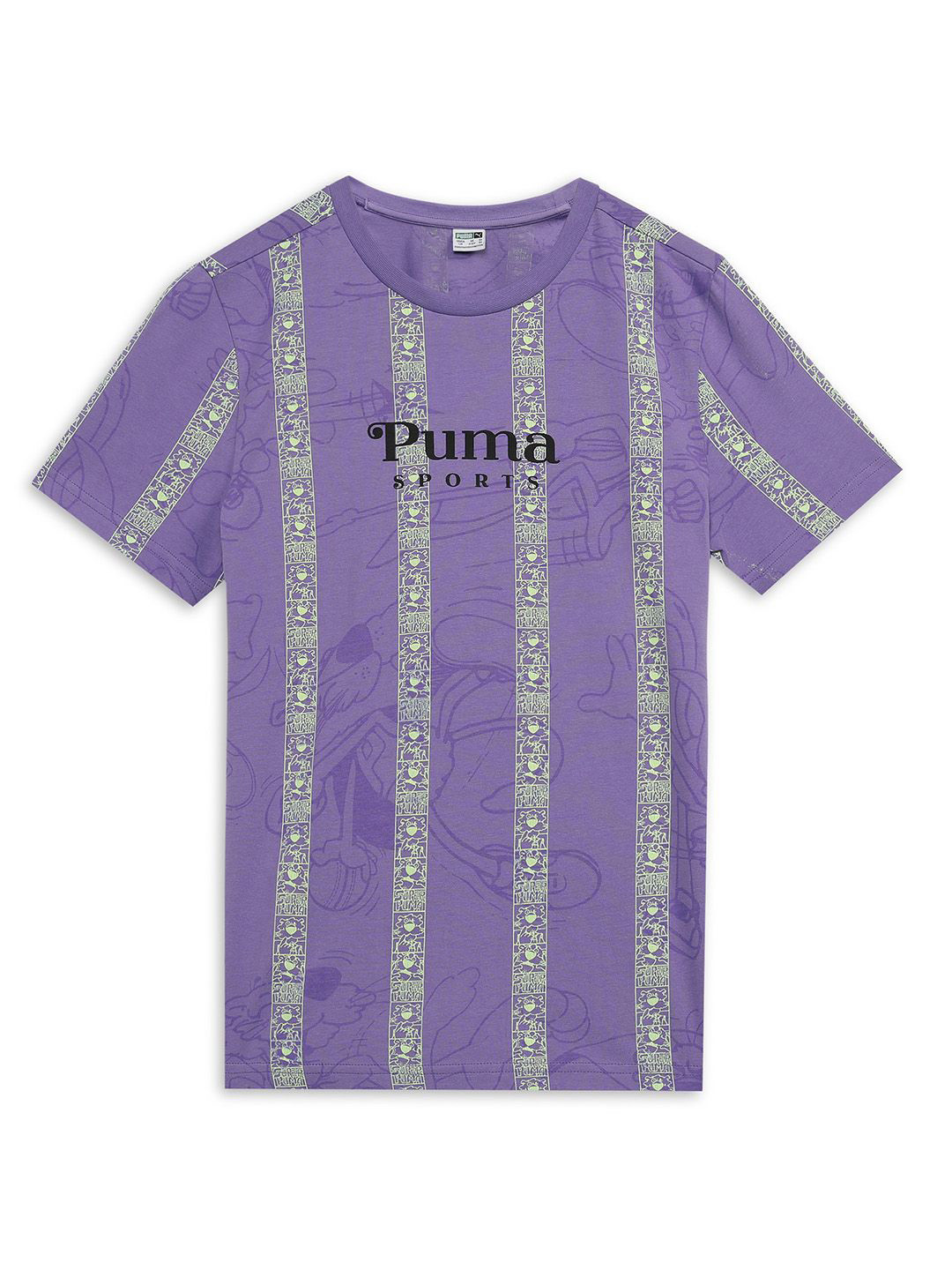 Puma Super Aop Tee B Boys Printed Youth Tee