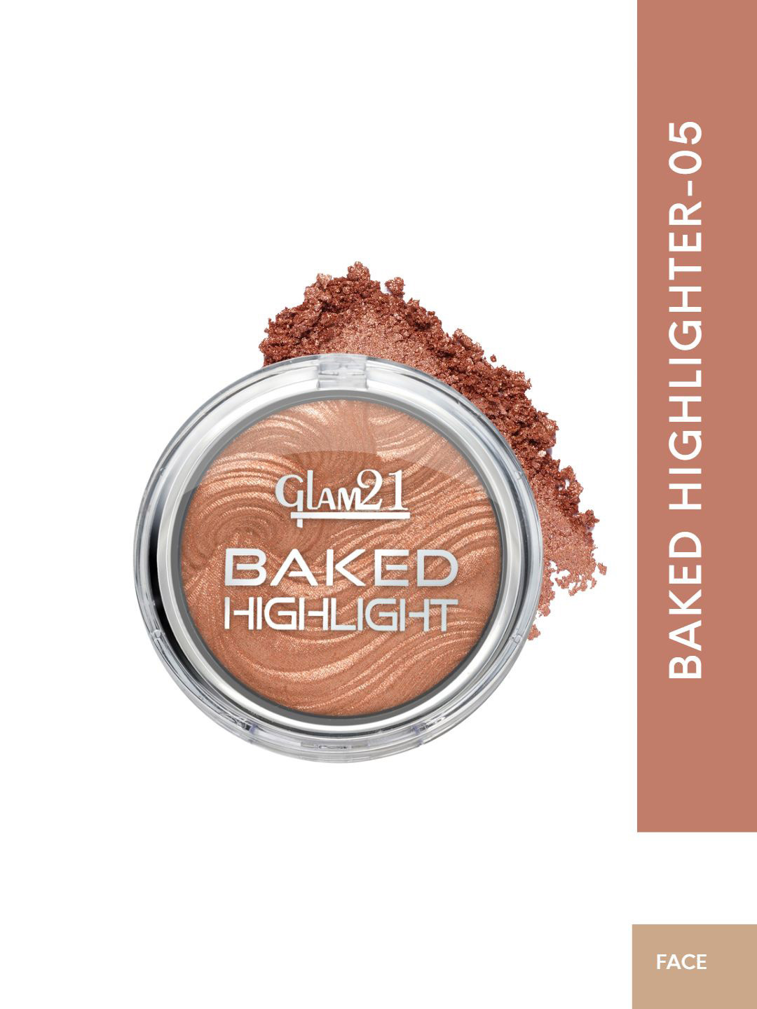 GLAM21 Silky Pigments Metallic Finish Long Lasting Shimmer Baked Highlighter 8g - Shade 05