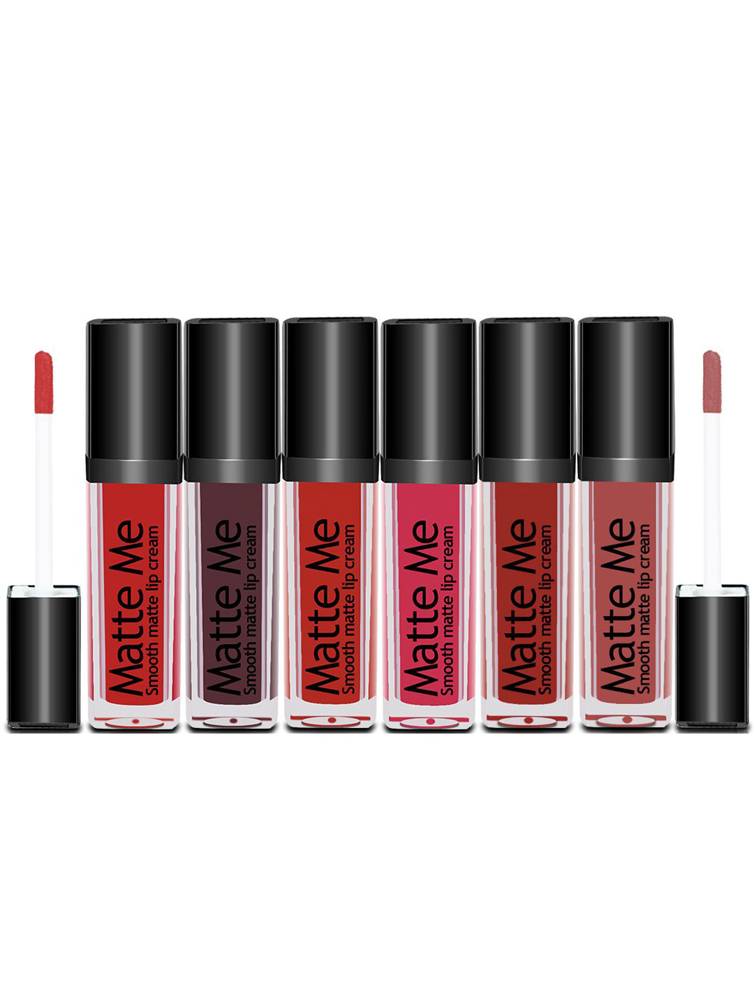 Adbeni Set of 6 Long Lasting Matte Me Liquid Lipstick- 3ml Each