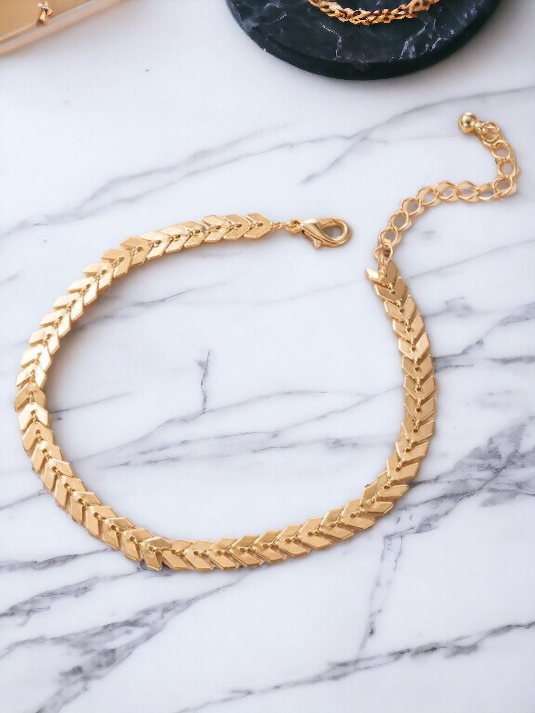 fabula Leaf Chain Single Anklet