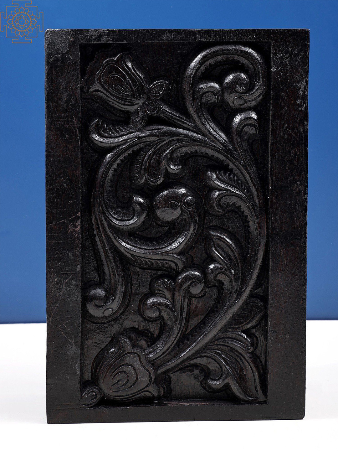 Exotic India Flower Floral Glossy Hanging Hall Wall Hangings-11.5In