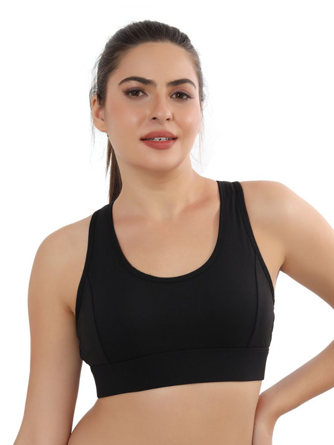Bella Voste Full Coverage Workout Bra BRA-7133-BLACK-M