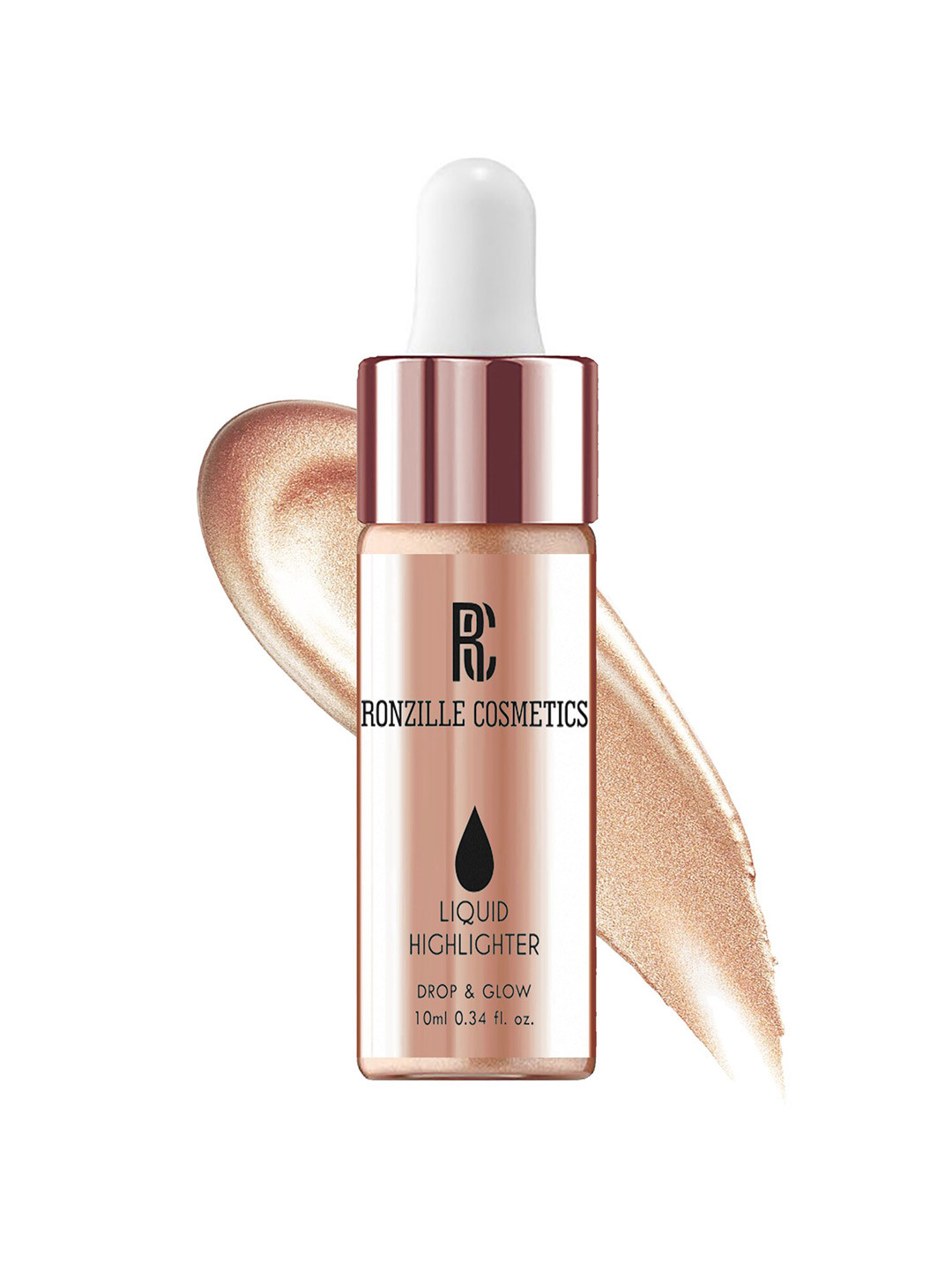 Ronzille Drop & Glow Liquid Illuminator Face & Body Highlighter 10ml - Bronze 03