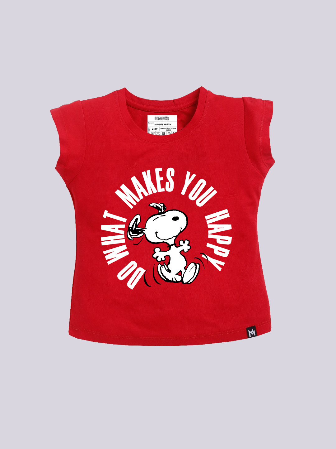 YK X Minute Mirth Girls Snoopy Printed T-shirt