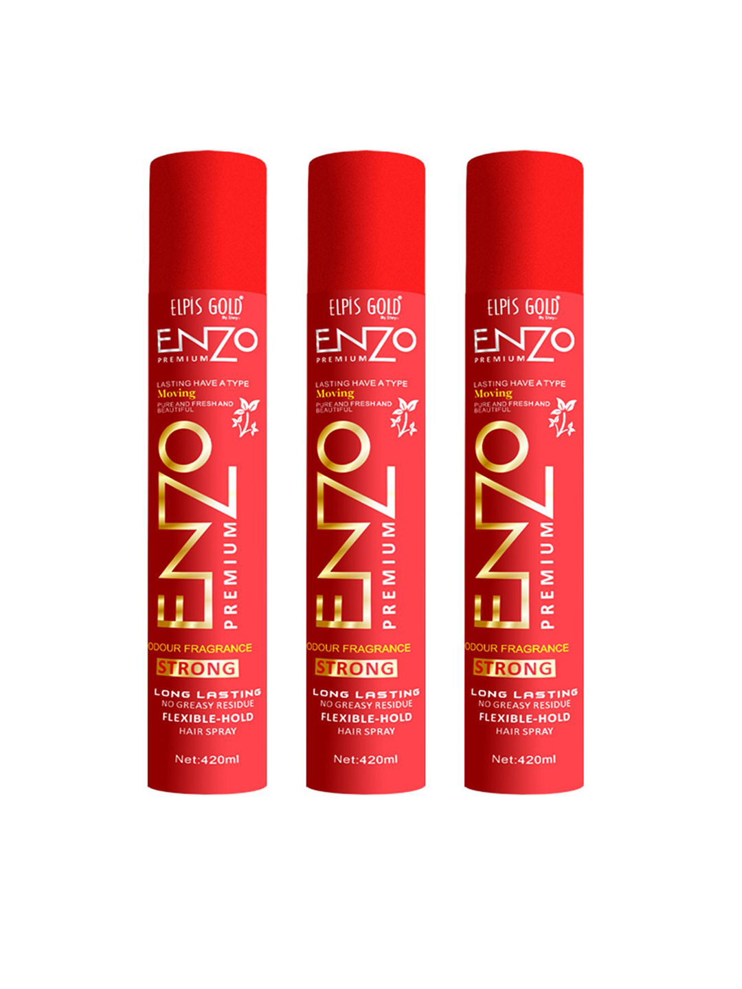 ELPIS GOLD Enzo Premium Set Of 3 Hair Spray-420ml Each