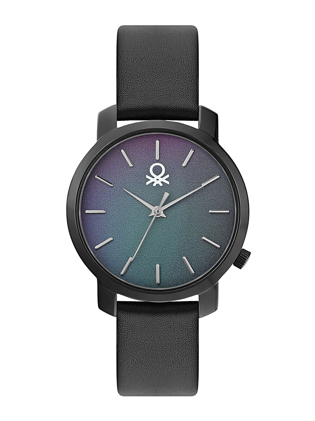 United Colors of Benetton Women Brass Dial & Leather Straps Analogue Watch UWUCL0708