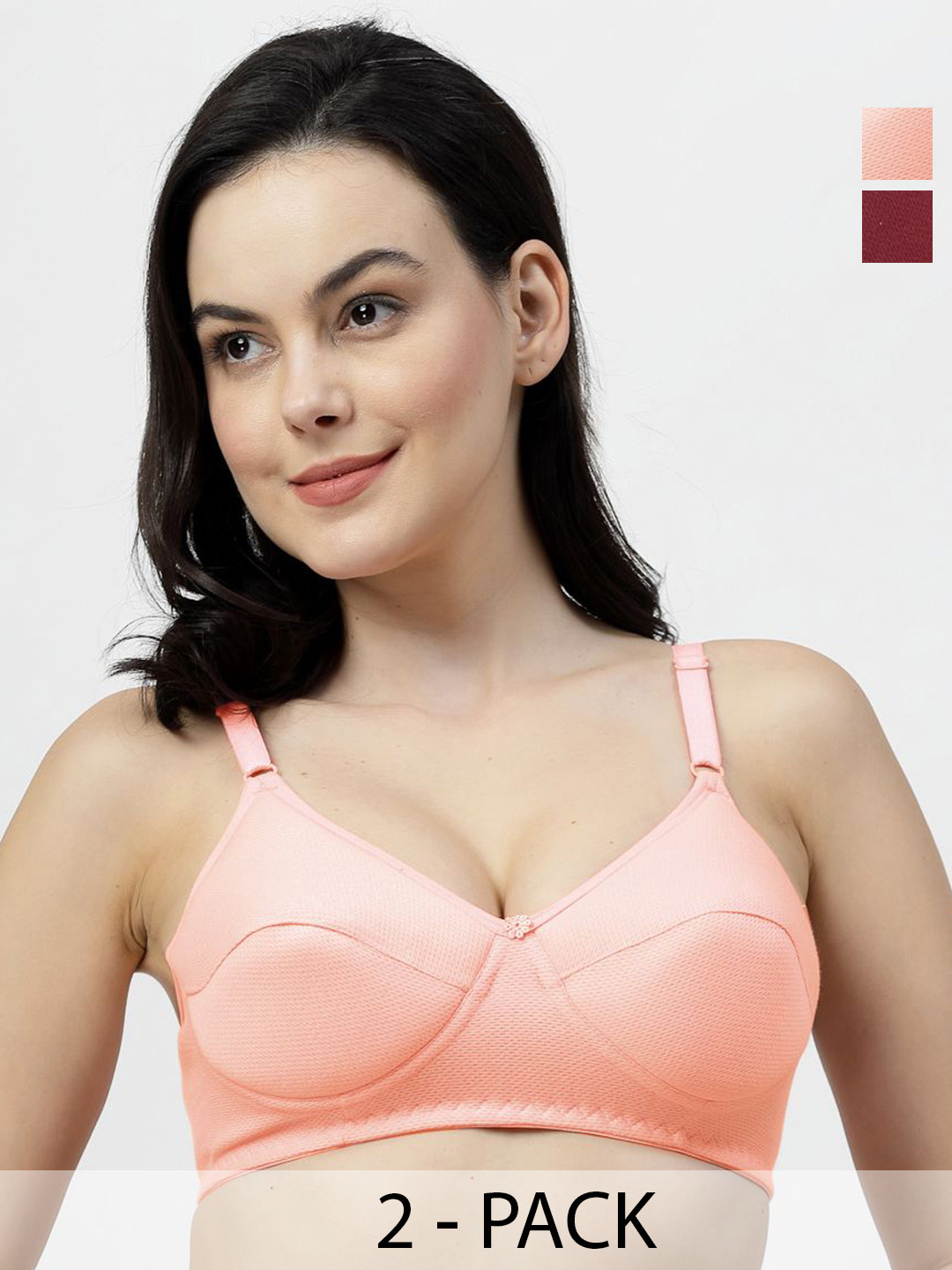 SHYAM SONS FLAIR Pack Of2 Bra Full Coverage Lightly Padded Everyday Bra