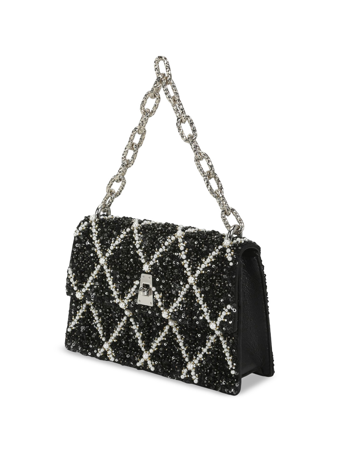 The Leather Garden Leather Oversized Swagger Shoulder Bag with Quilted