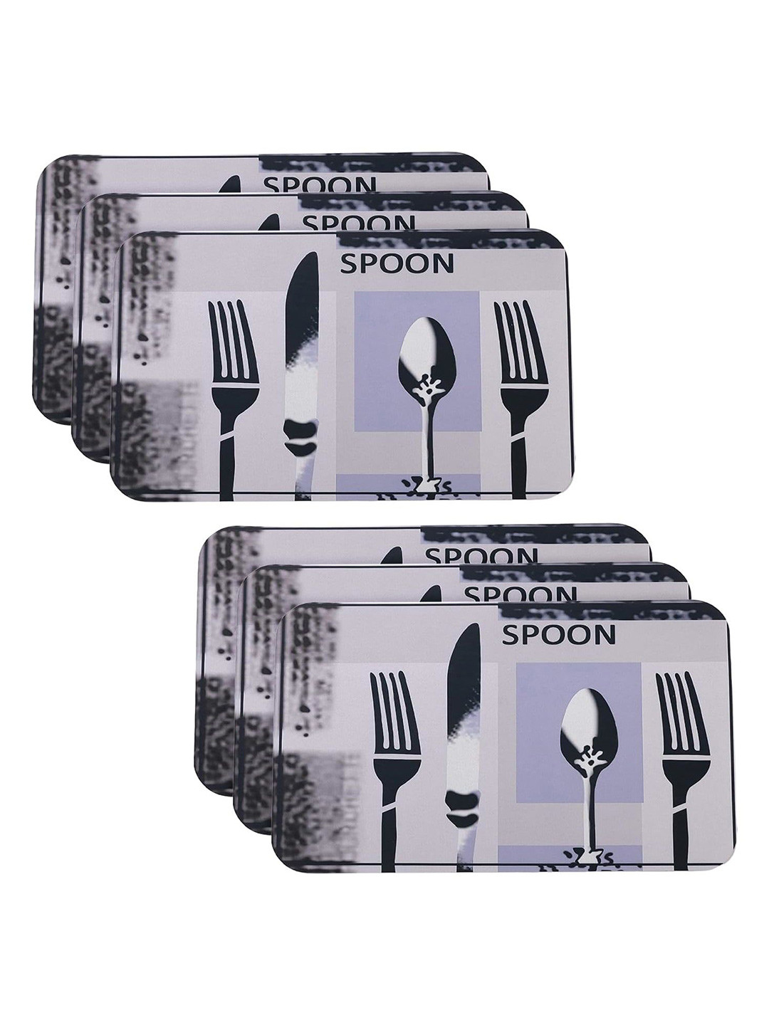 Kuber Industries Grey 6 Pieces Kitchen Mats