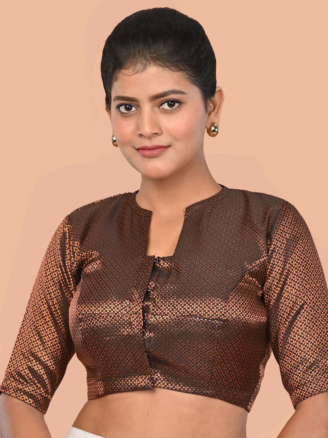 tantkatha Woven Design Saree Paded blouse