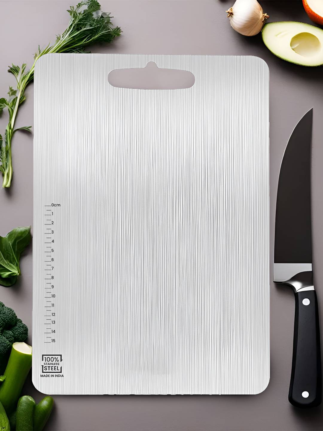 Aura Steel Rectangular Chopping Board
