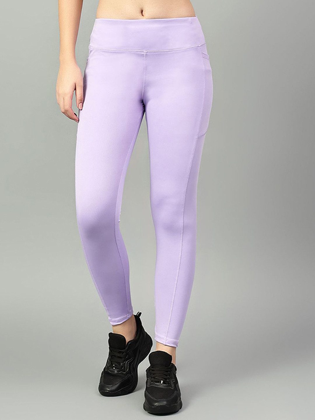 COSVOS Women Slim Fit High Rise Ankle-Length Training Tights