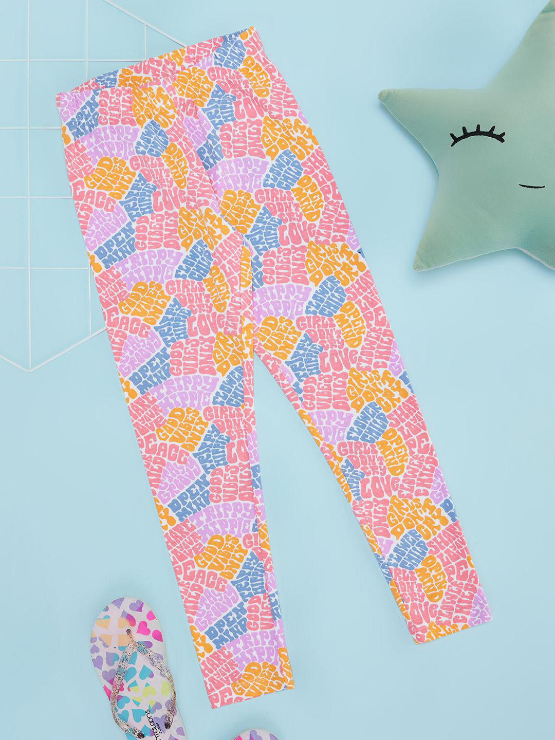 Pantaloons Junior Alphanumeric Girls Printed Track Pants