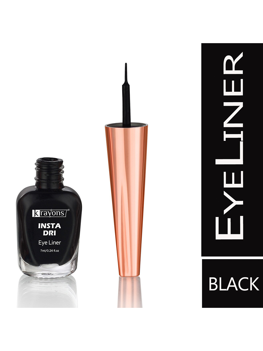 krayons Insta Dri Long-Lasting Smudge-Proof Sparkling Eyeliner 7ml - Black 01