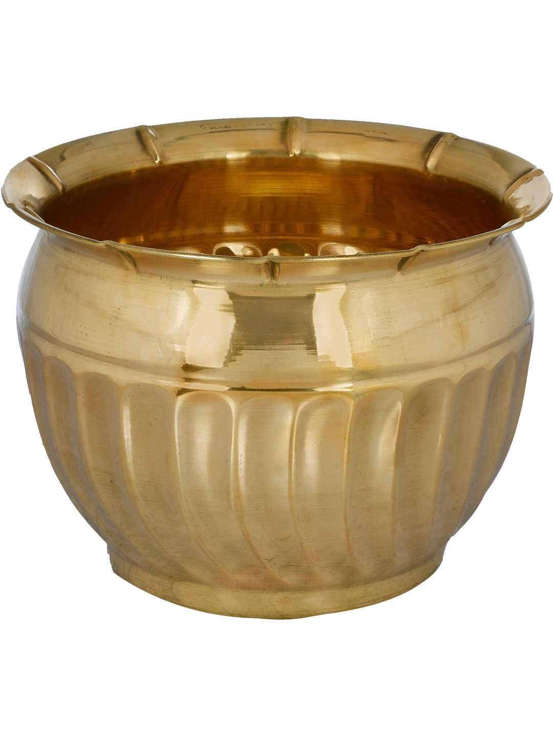 Exotic India Brass Flower Pot Planter