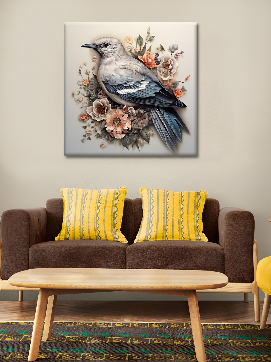 OLIVE TREE Birds Canvas Wall Square Paintings Wall Art - 2397.6x24In