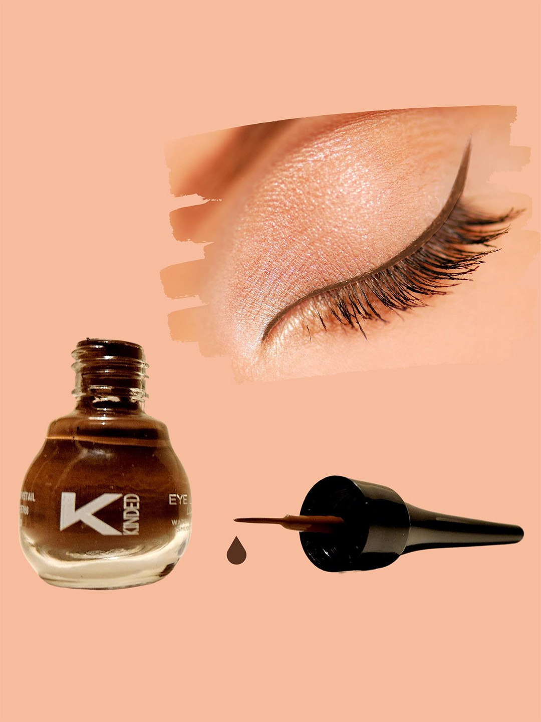 KINDED Smudge Proof & Long Lasting Matte Liquid Eye Liner 5 ml - Chocolate Brown 03