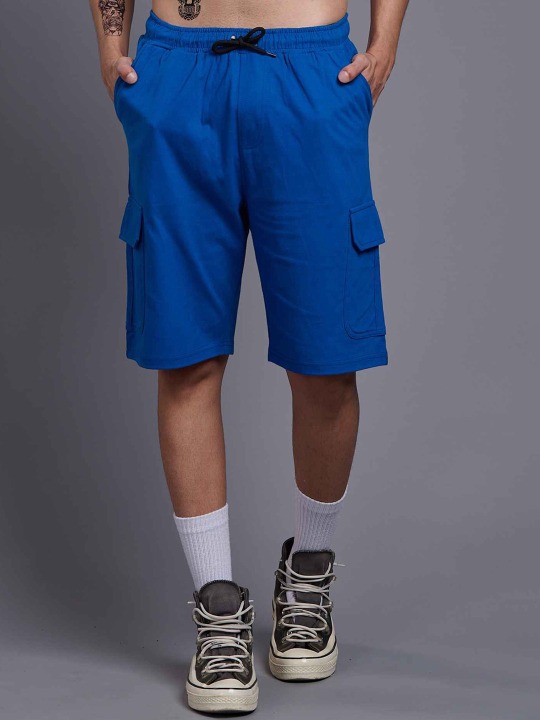 GO DEVIL Men Loose Fit High-Rise Cargo Shorts