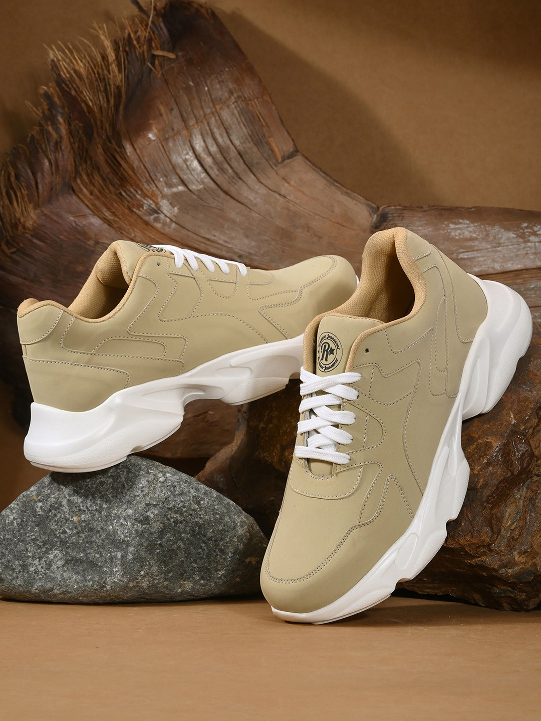 Roadster Men Self Design Lace Up Sneakers