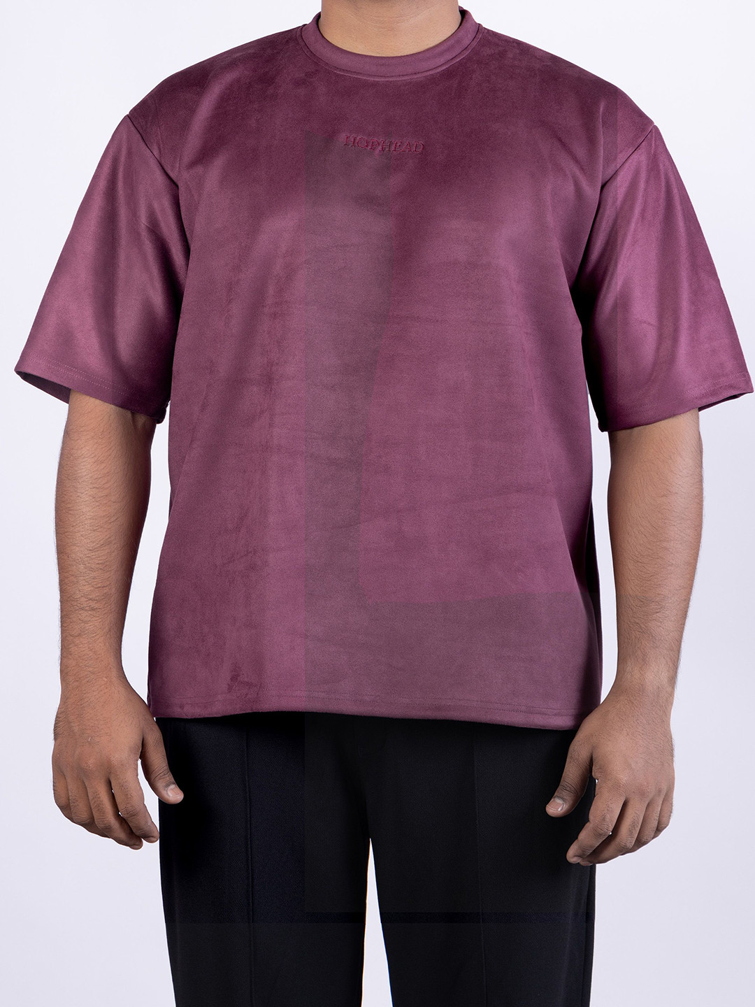 HOP HEAD Unisex Solid Round Neck Relaxed Fit T-Shirt