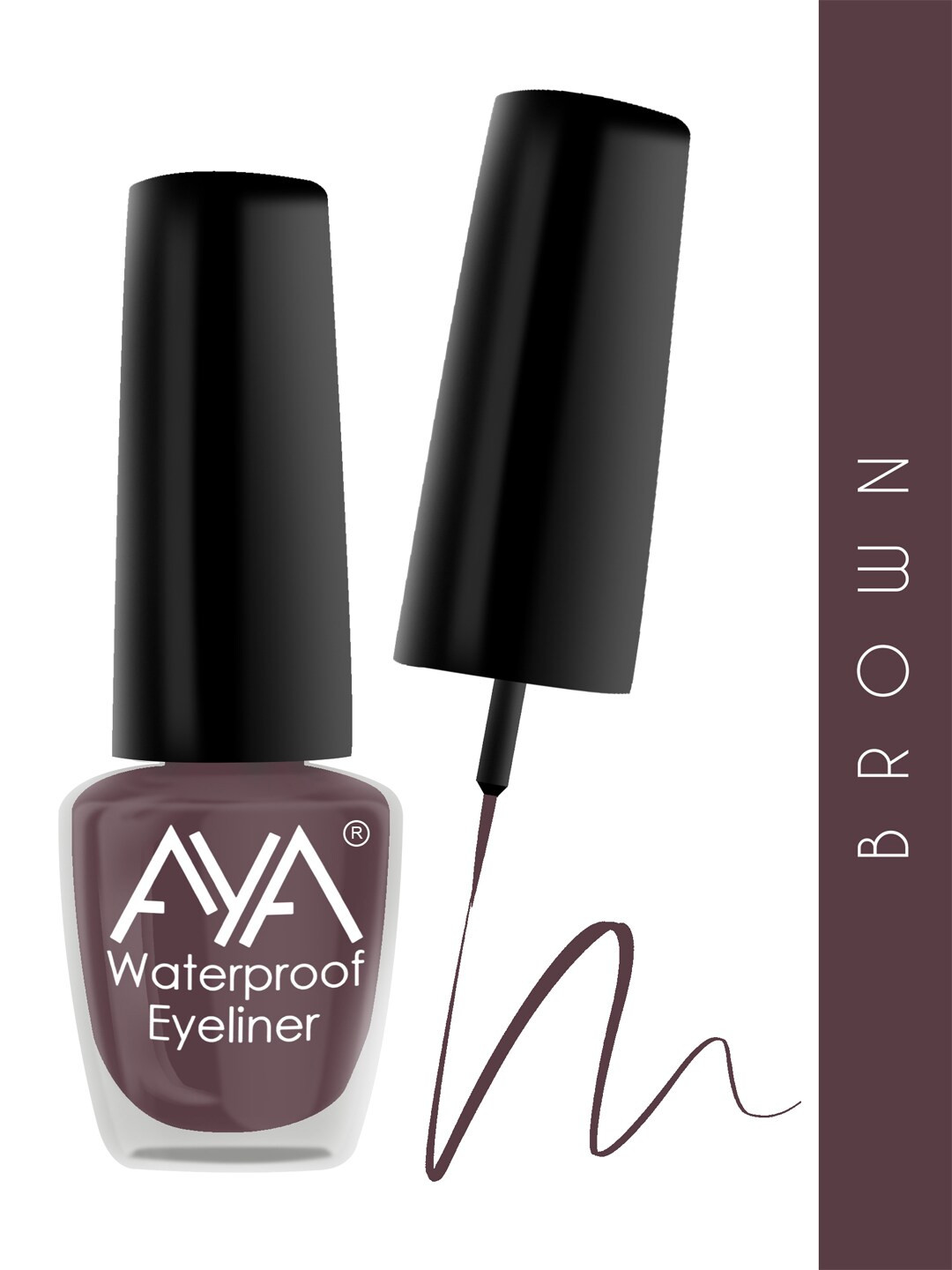 AYA Long Lasting 24 Hrs & Waterproof Liquid Eyeliner 5ml - Brown