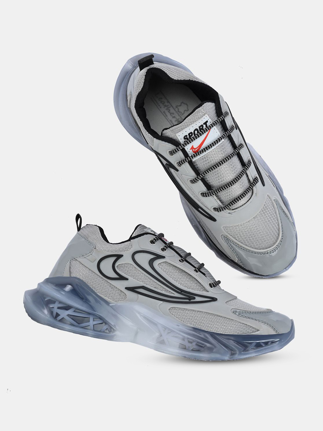 LeatherKraft Men Mesh Walking Non-Marking Shoes